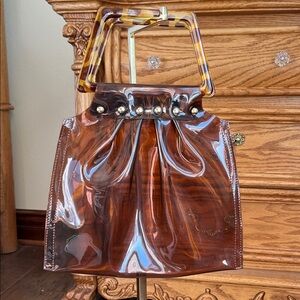 Brown Transparent Handbag